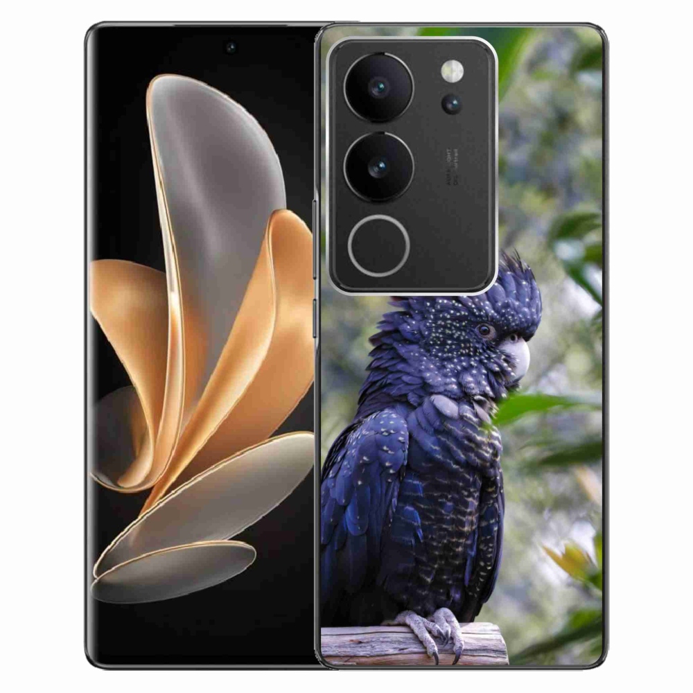 Gélový kryt mmCase na Vivo V29 5G - papagáj kakadu čierny