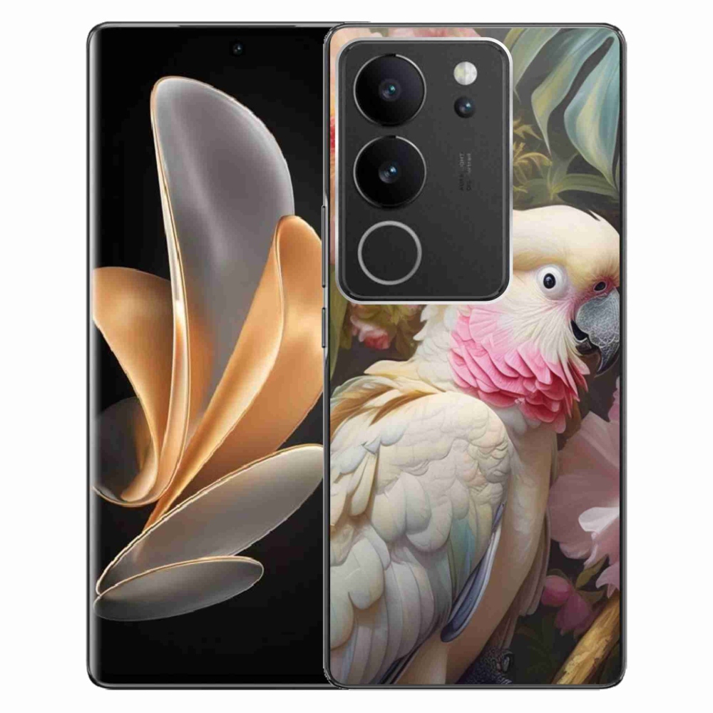 Gélový kryt mmCase na Vivo V29 5G - papagáj kakadu ružový 2