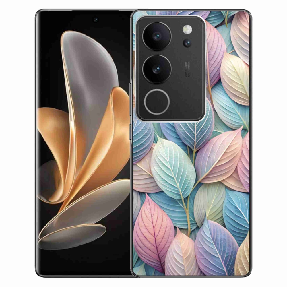 Gélový kryt mmCase na Vivo V29 5G - pastelové listy