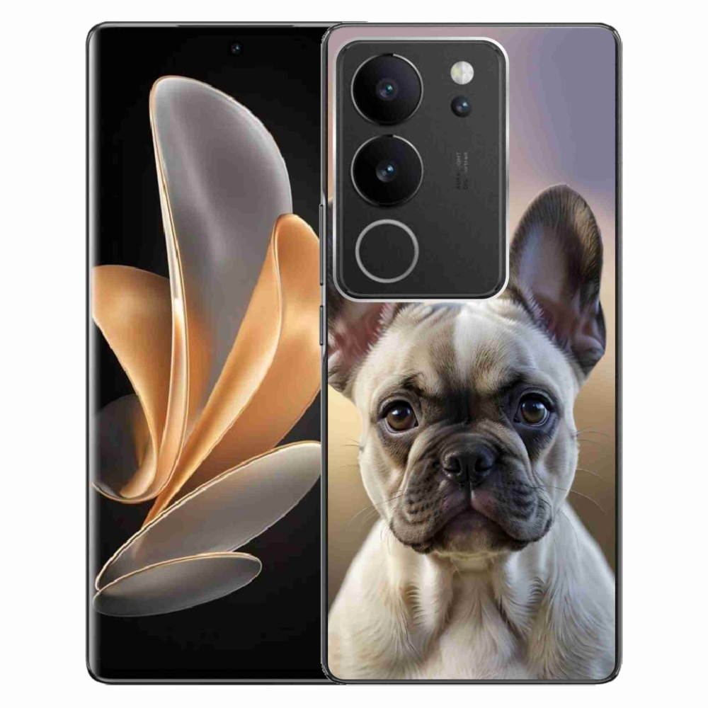 Gélový kryt mmCase na Vivo V29 5G - roztomilý francúzsky buldoček