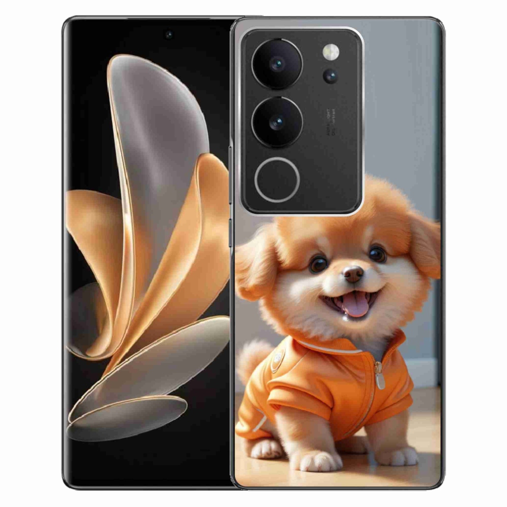 Gélový kryt mmCase na Vivo V29 5G - roztomilý pomeranian v mikine