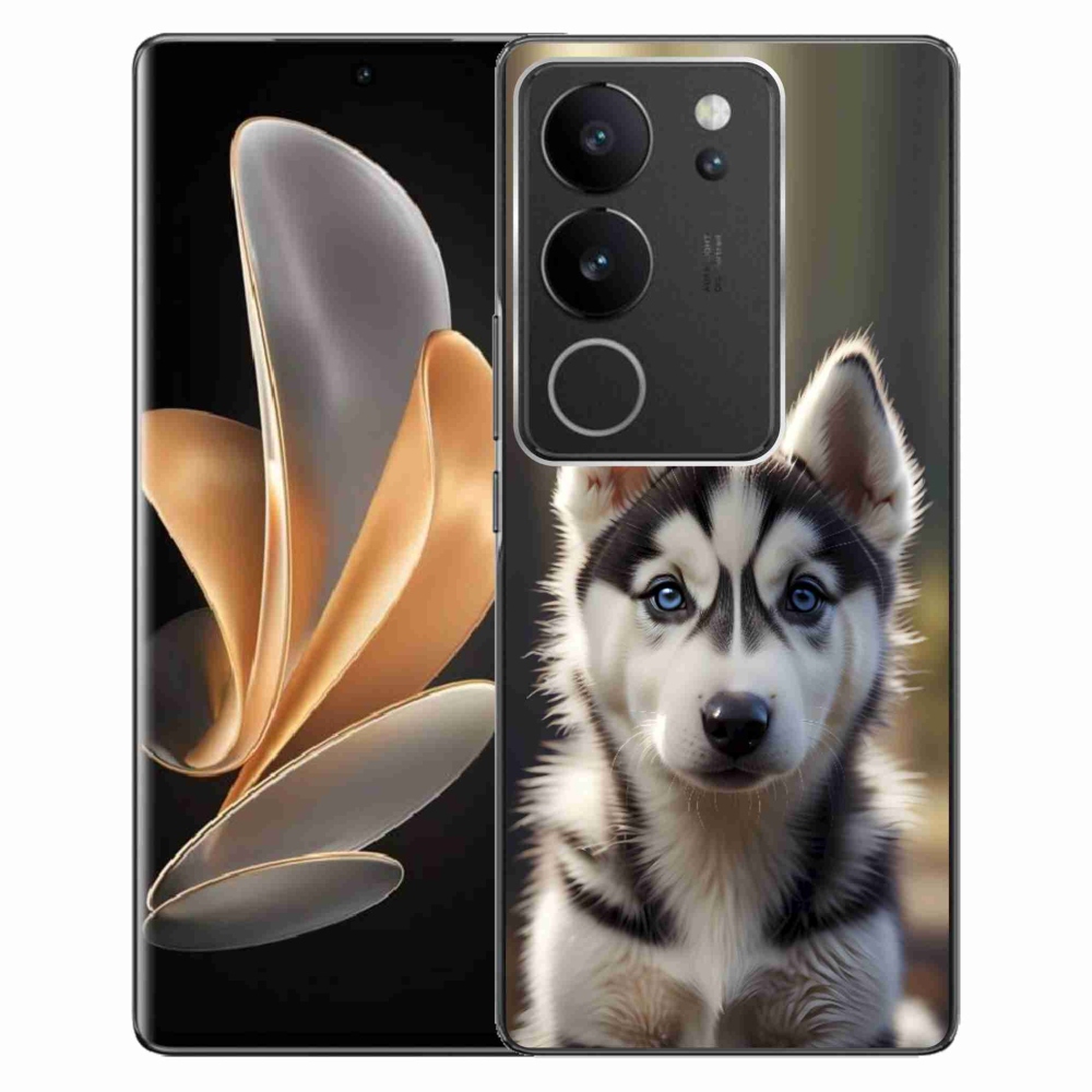Gélový kryt mmCase na Vivo V29 5G - roztomilý sibírsky husky