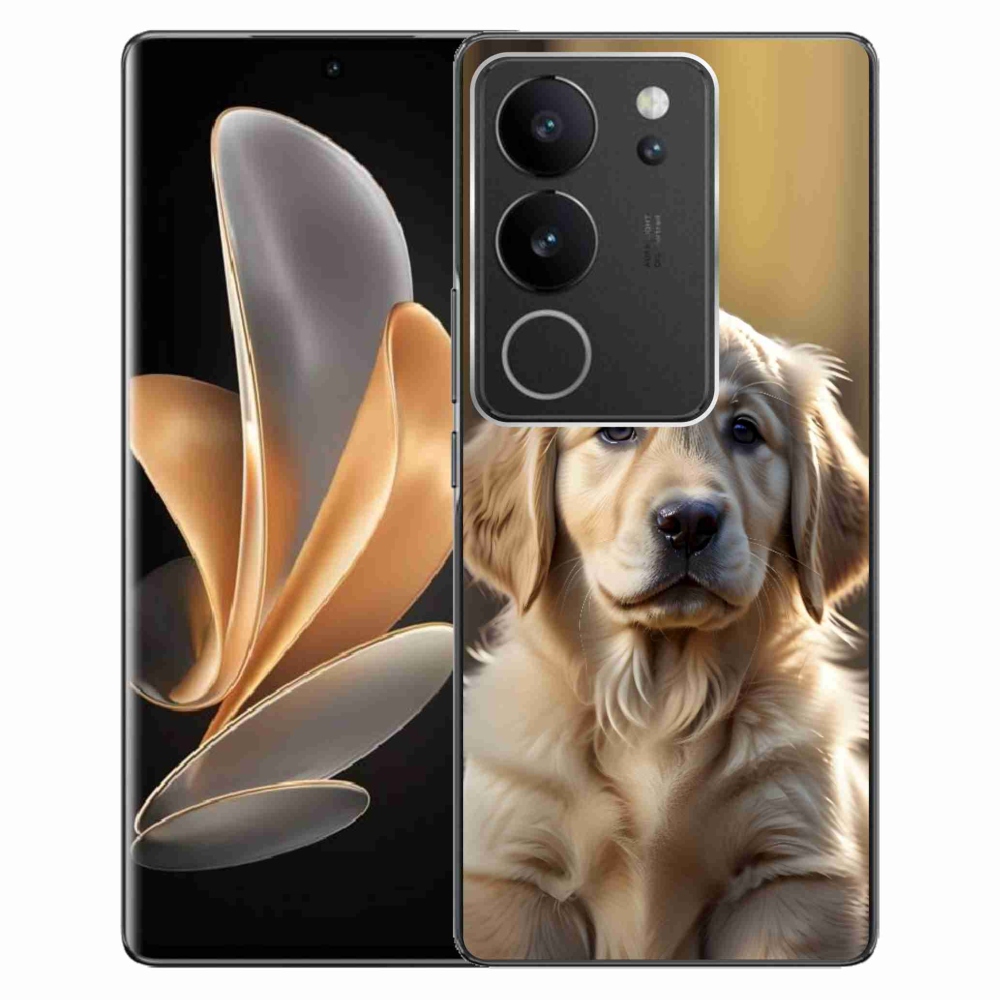 Gélový kryt mmCase na Vivo V29 5G - roztomilý zlatý retriever