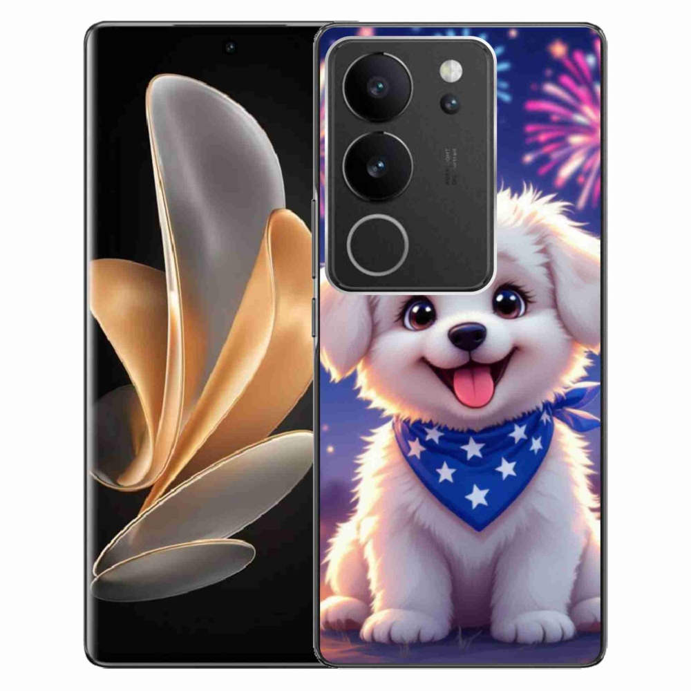 Gélový kryt mmCase na Vivo V29 5G - slávnostné šteňa