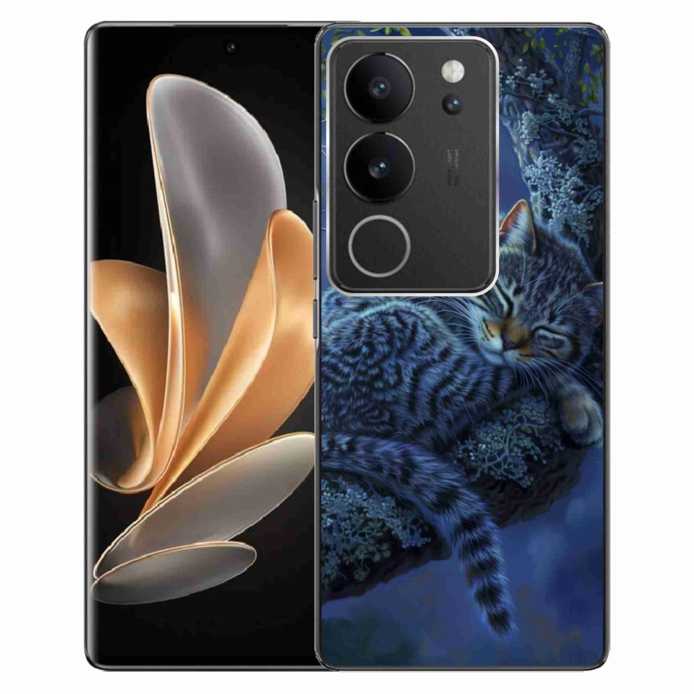 Gélový kryt mmCase na Vivo V29 5G - spiaca mačka