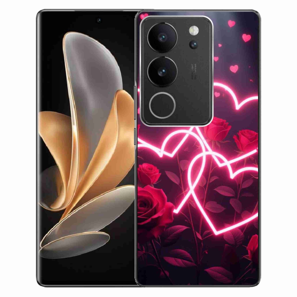 Gélový kryt mmCase na Vivo V29 5G - srdce lásky