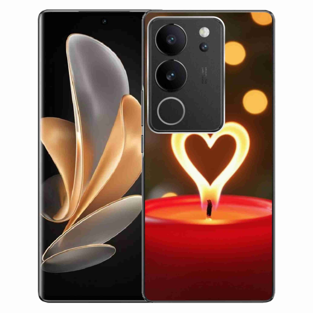 Gélový kryt mmCase na Vivo V29 5G - srdce z plameňa