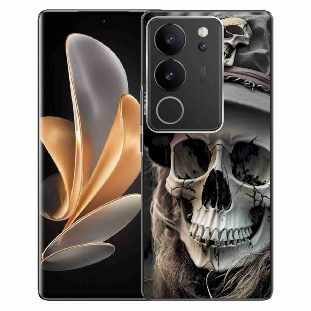 Gélový kryt mmCase na Vivo V29 5G - temná lebka