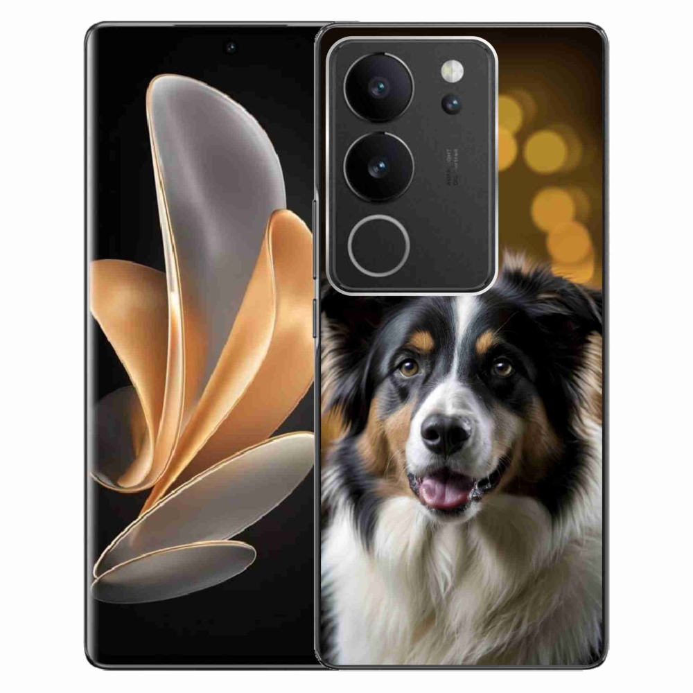 Gélový kryt mmCase na Vivo V29 5G - usmievavý austrálsky ovčiak