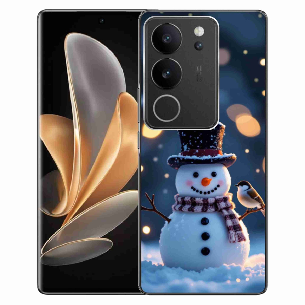 Gélový kryt mmCase na Vivo V29 5G - vianočný snehuliak