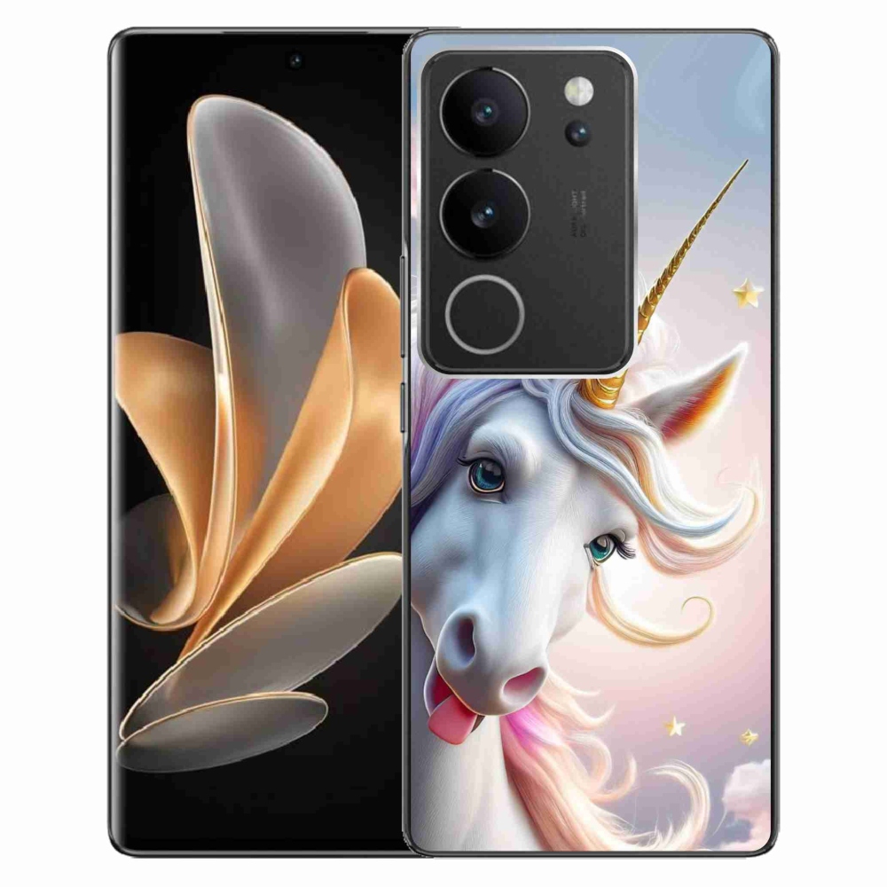 Gélový kryt mmCase na Vivo V29 5G - veselý jednorožec
