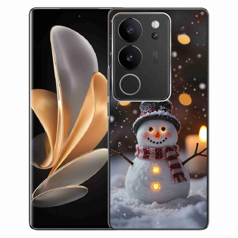 Gélový kryt mmCase na Vivo V29 5G - veselý snehuliak