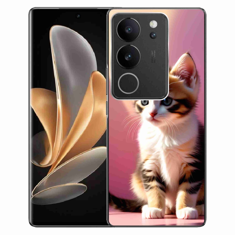 Gélový kryt mmCase na Vivo V29 5G - zvedavé mačiatko 2