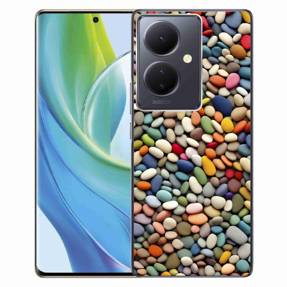 Gélový kryt mmCase na Vivo V29 Lite 5G - farebné kamienky 2