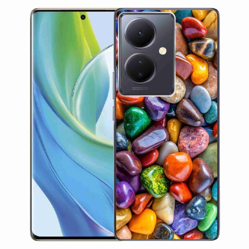 Gélový kryt mmCase na Vivo V29 Lite 5G - farebné kamienky