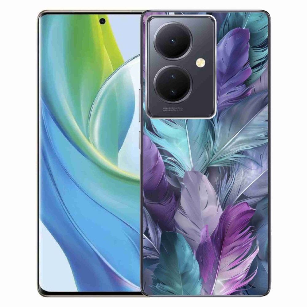 Gélový kryt mmCase na Vivo V29 Lite 5G - farebné perie 2