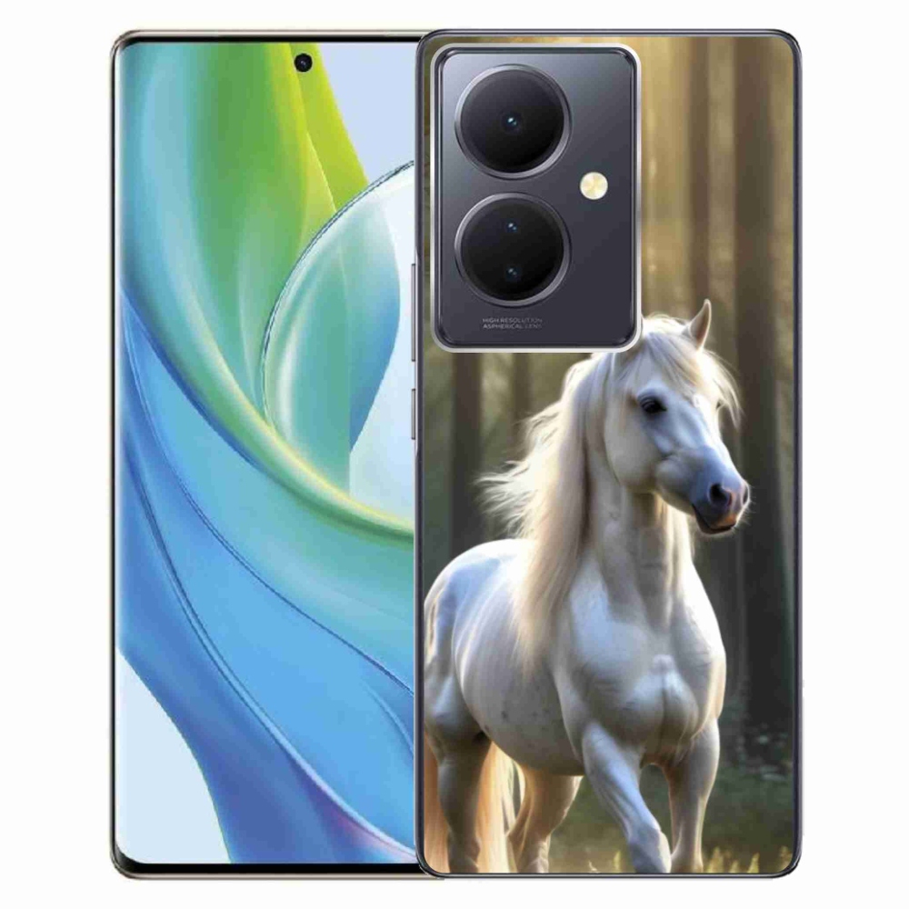 Gélový kryt mmCase na Vivo V29 Lite 5G - biely kôň 3