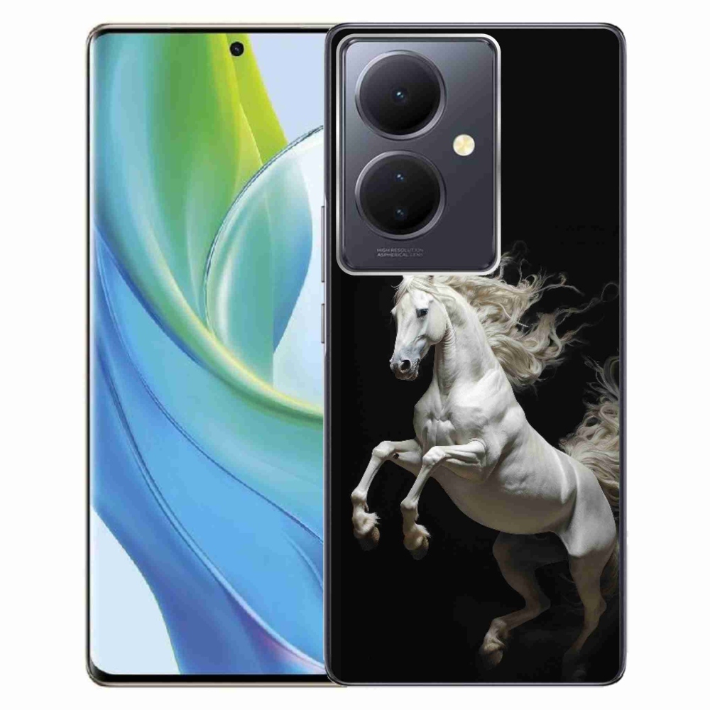 Gélový kryt mmCase na Vivo V29 Lite 5G - biely kôň 4