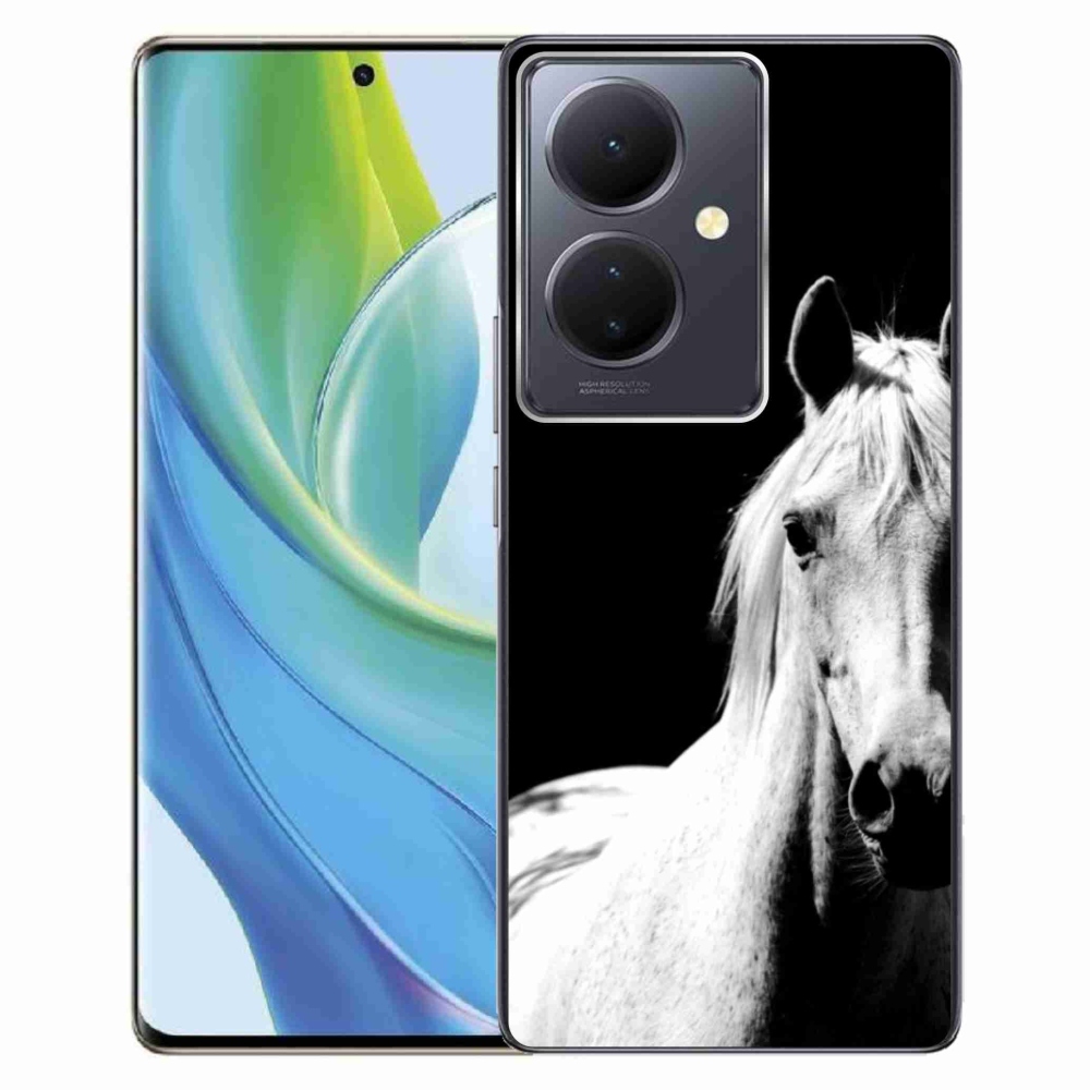Gélový kryt mmCase na Vivo V29 Lite 5G - biely kôň 5