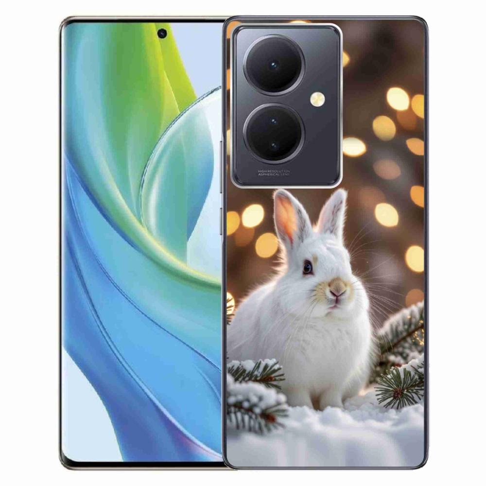 Gélový kryt mmCase na Vivo V29 Lite 5G - biely zajac