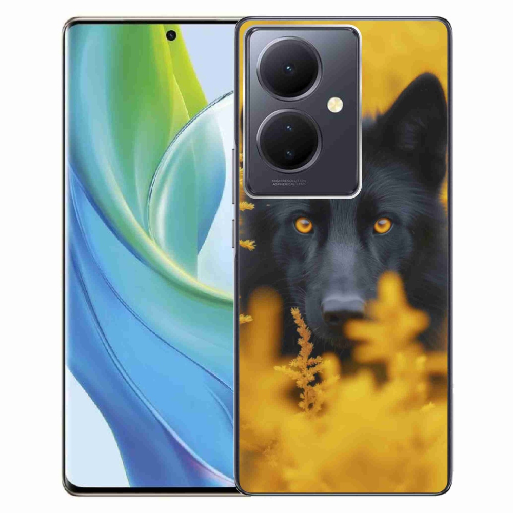 Gélový kryt mmCase na Vivo V29 Lite 5G - čierny vlk 2