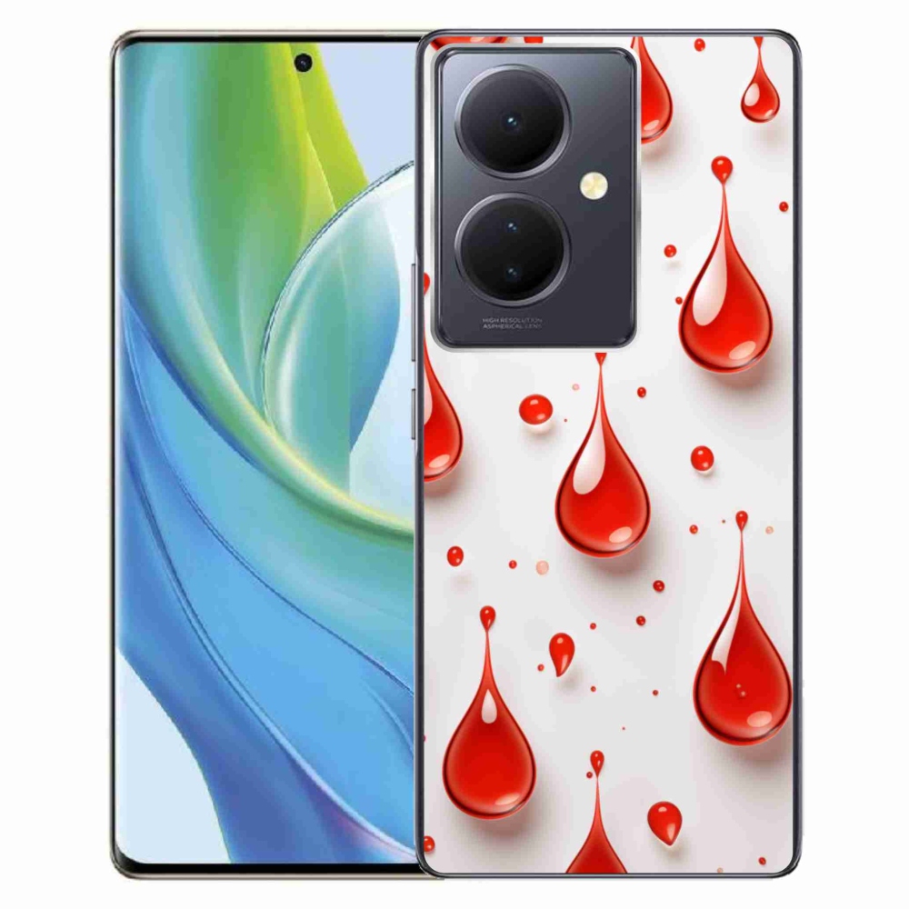 Gélový kryt mmCase na Vivo V29 Lite 5G - červené kvapky