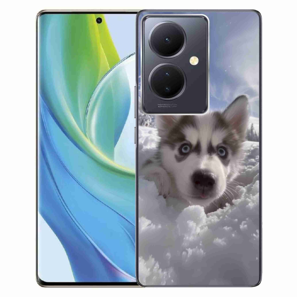 Gélový kryt mmCase na Vivo V29 Lite 5G - husky v snehu