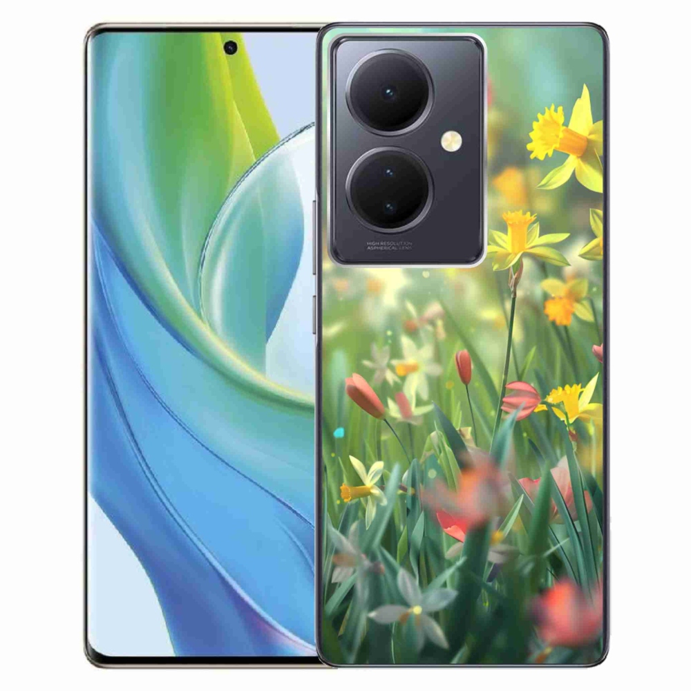 Gélový kryt mmCase na Vivo V29 Lite 5G - jarné kvety