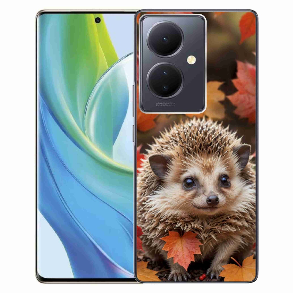 Gélový kryt mmCase na Vivo V29 Lite 5G - ježko v lístii