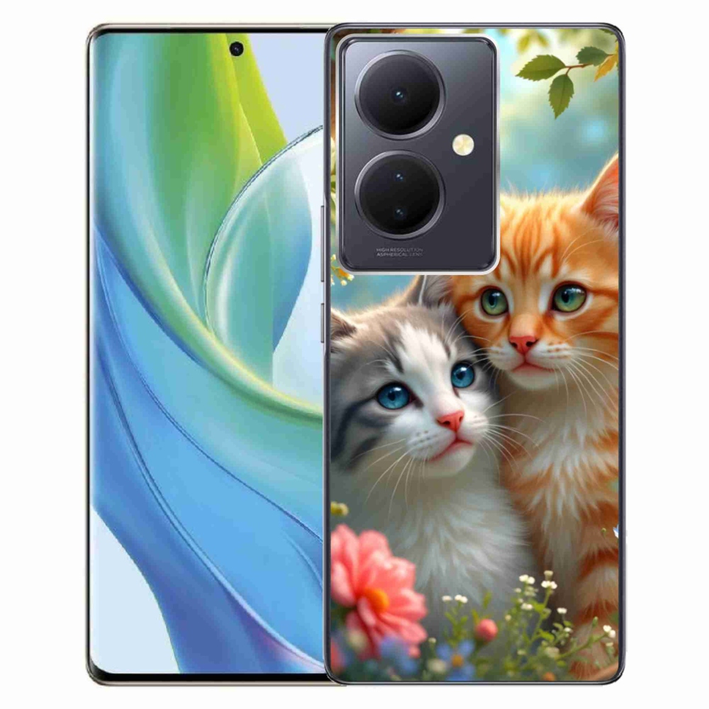 Gélový kryt mmCase na Vivo V29 Lite 5G - mačacia láska 2