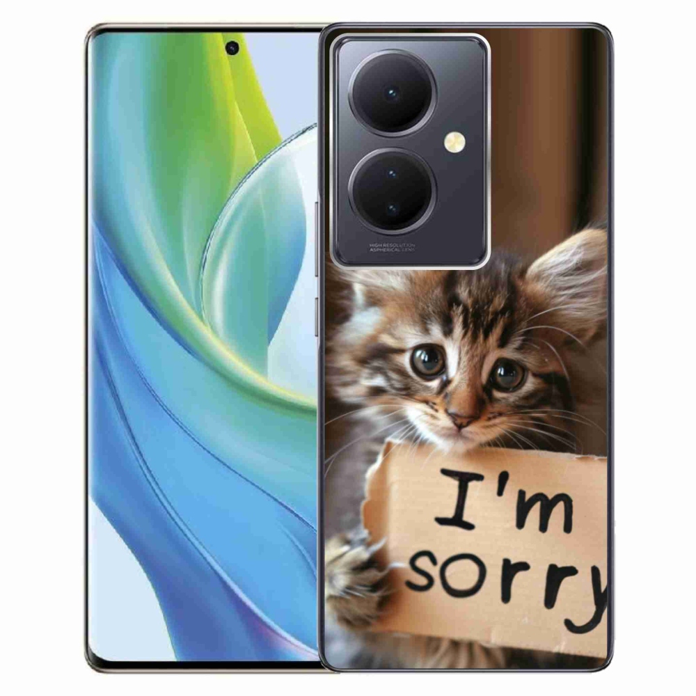 Gélový kryt mmCase na Vivo V29 Lite 5G - mačacie ospravedlnenie