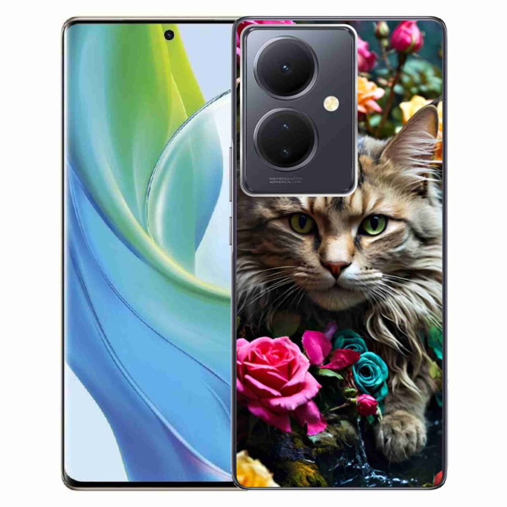 Gélový kryt mmCase na Vivo V29 Lite 5G - mačacie pohľad 2