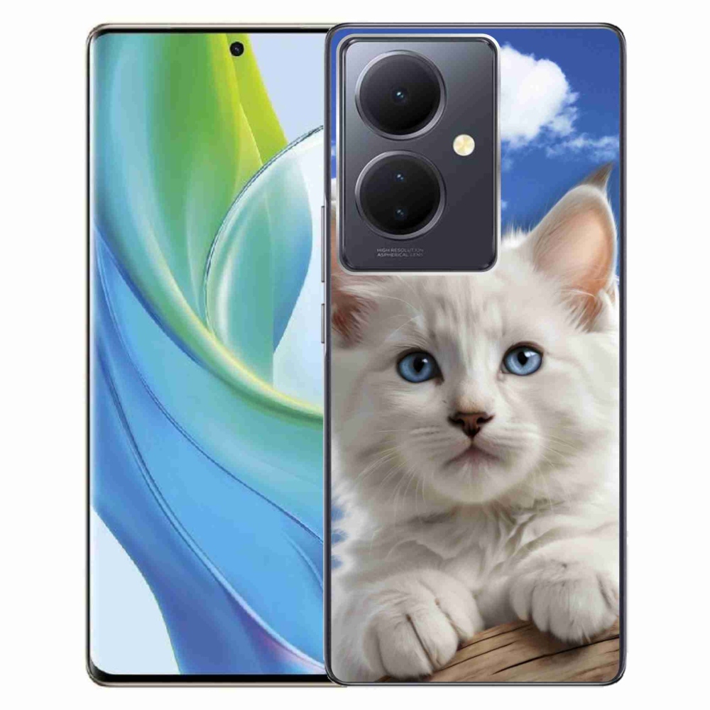 Gélový kryt mmCase na Vivo V29 Lite 5G - mačiatko a oblaky
