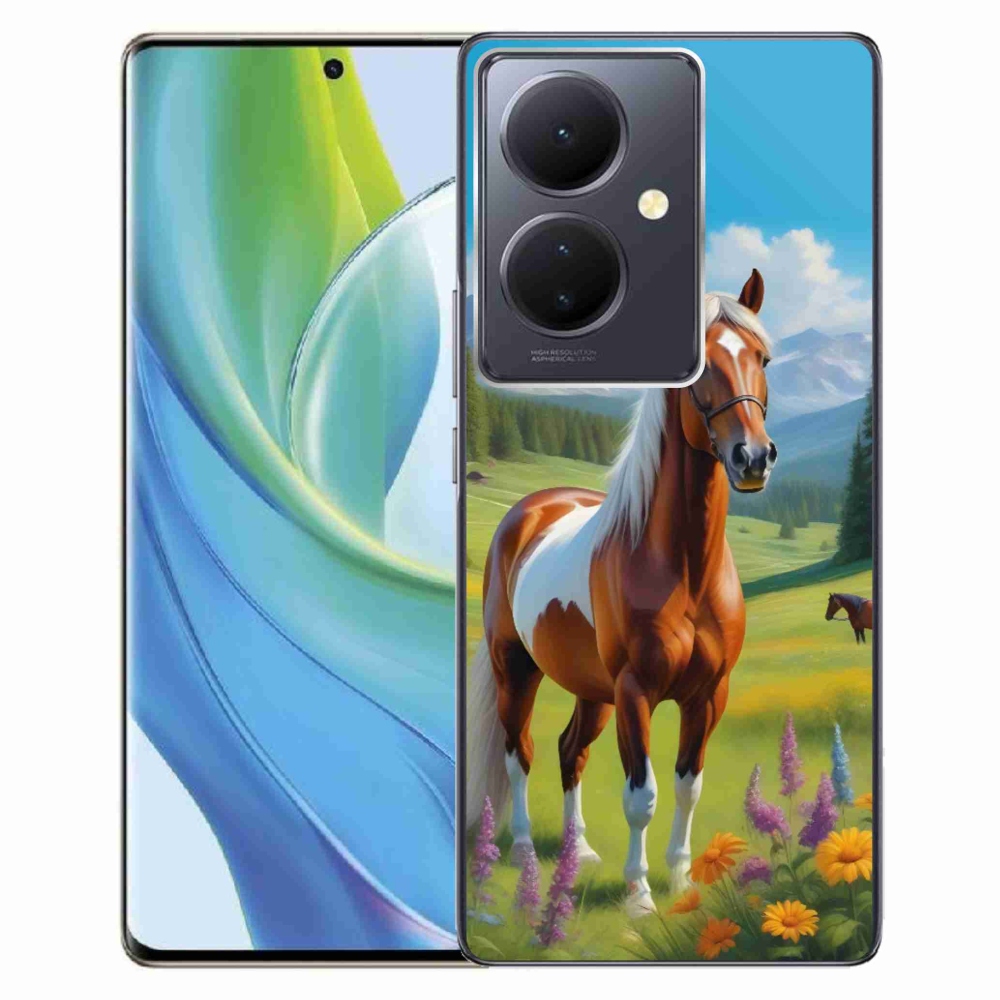 Gélový kryt mmCase na Vivo V29 Lite 5G - kôň na lúke