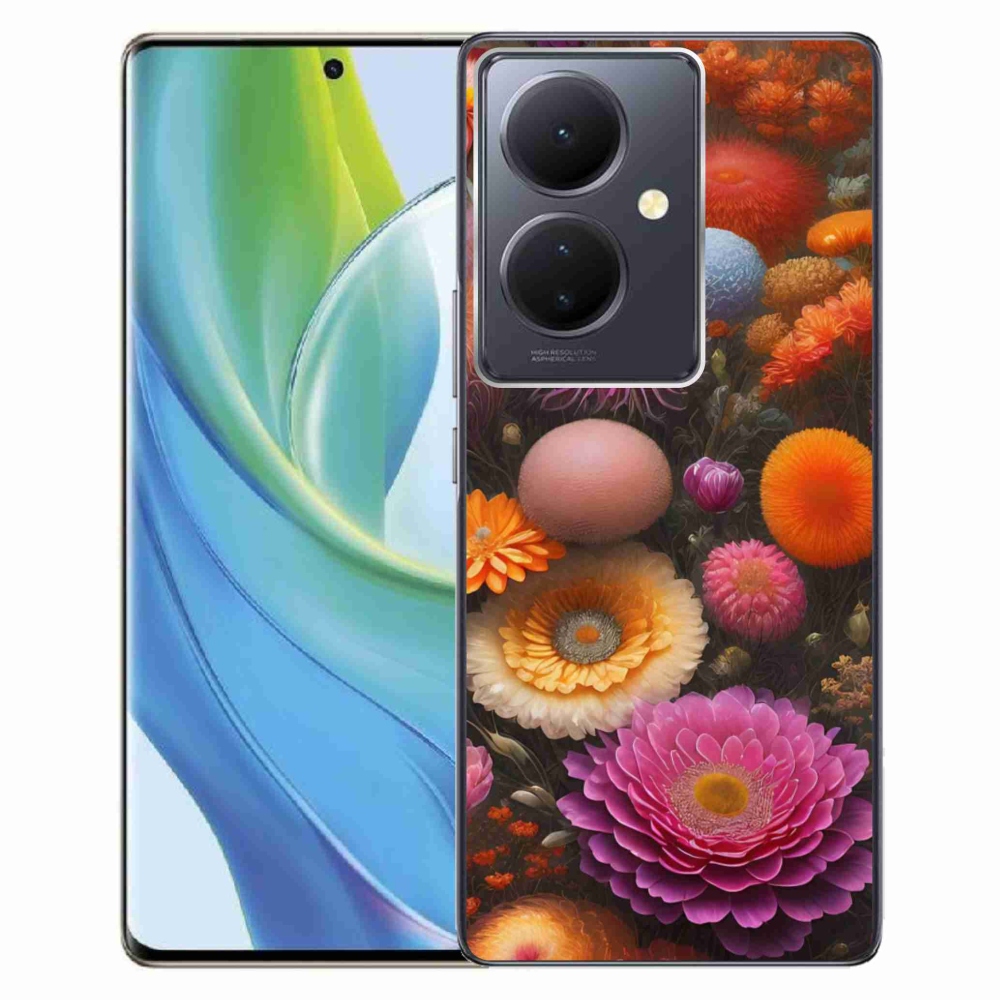 Gélový kryt mmCase na Vivo V29 Lite 5G - kvetinová kompozícia