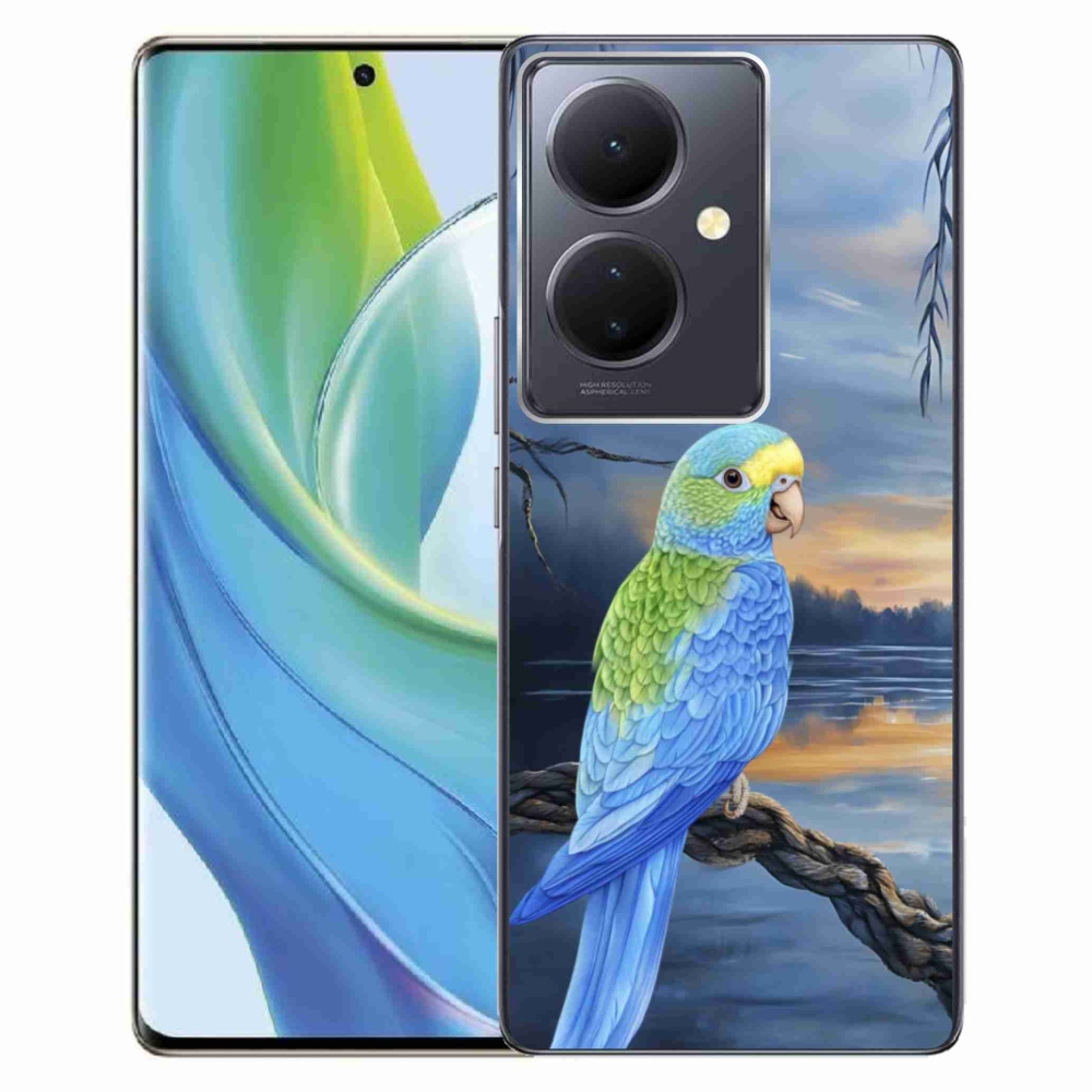 Gélový kryt mmCase na Vivo V29 Lite 5G - modrý papagáj