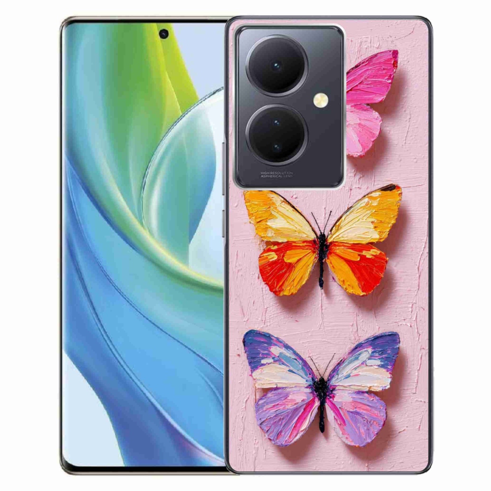 Gélový kryt mmCase na Vivo V29 Lite 5G - motýlia trojica