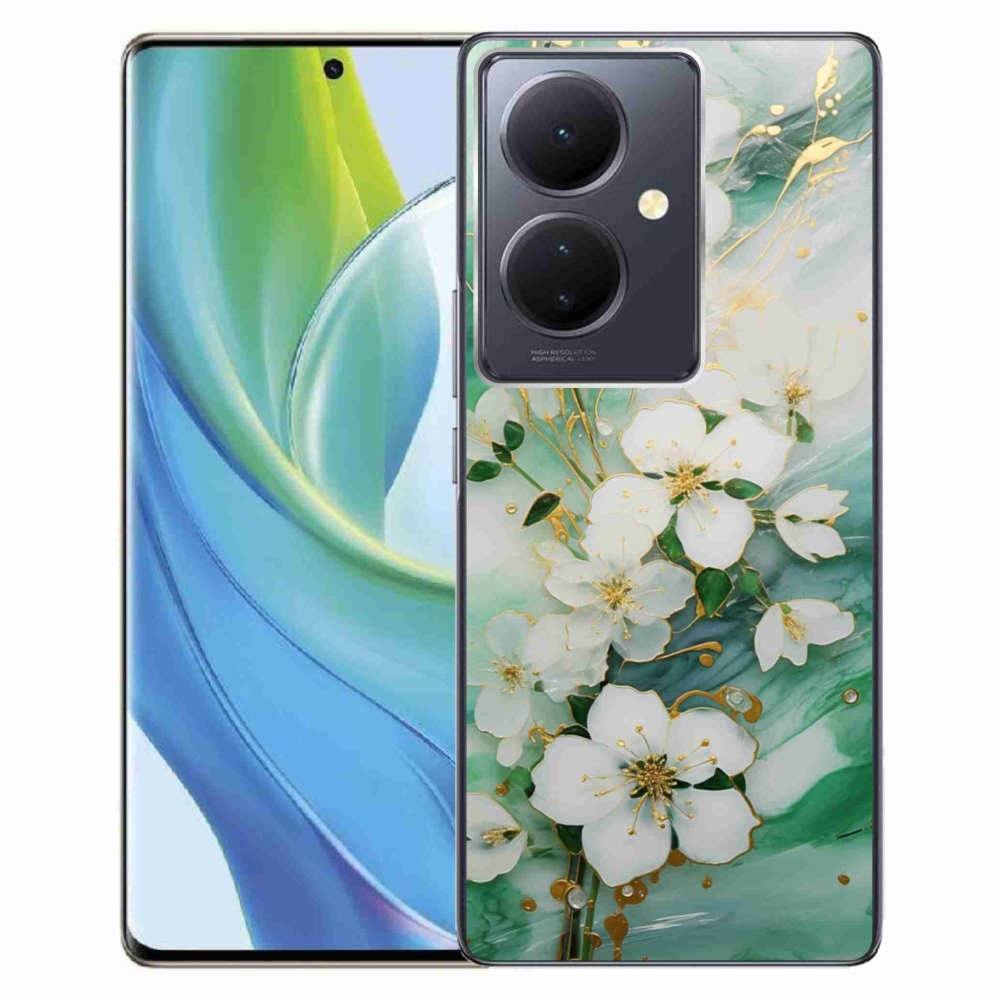 Gélový kryt mmCase na Vivo V29 Lite 5G - nežné kvety