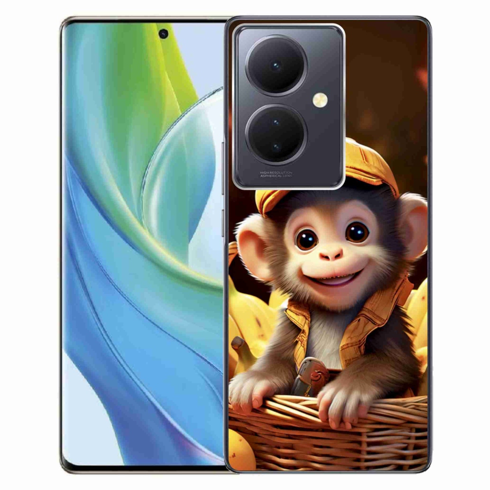 Gélový kryt mmCase na Vivo V29 Lite 5G - opice v košíku