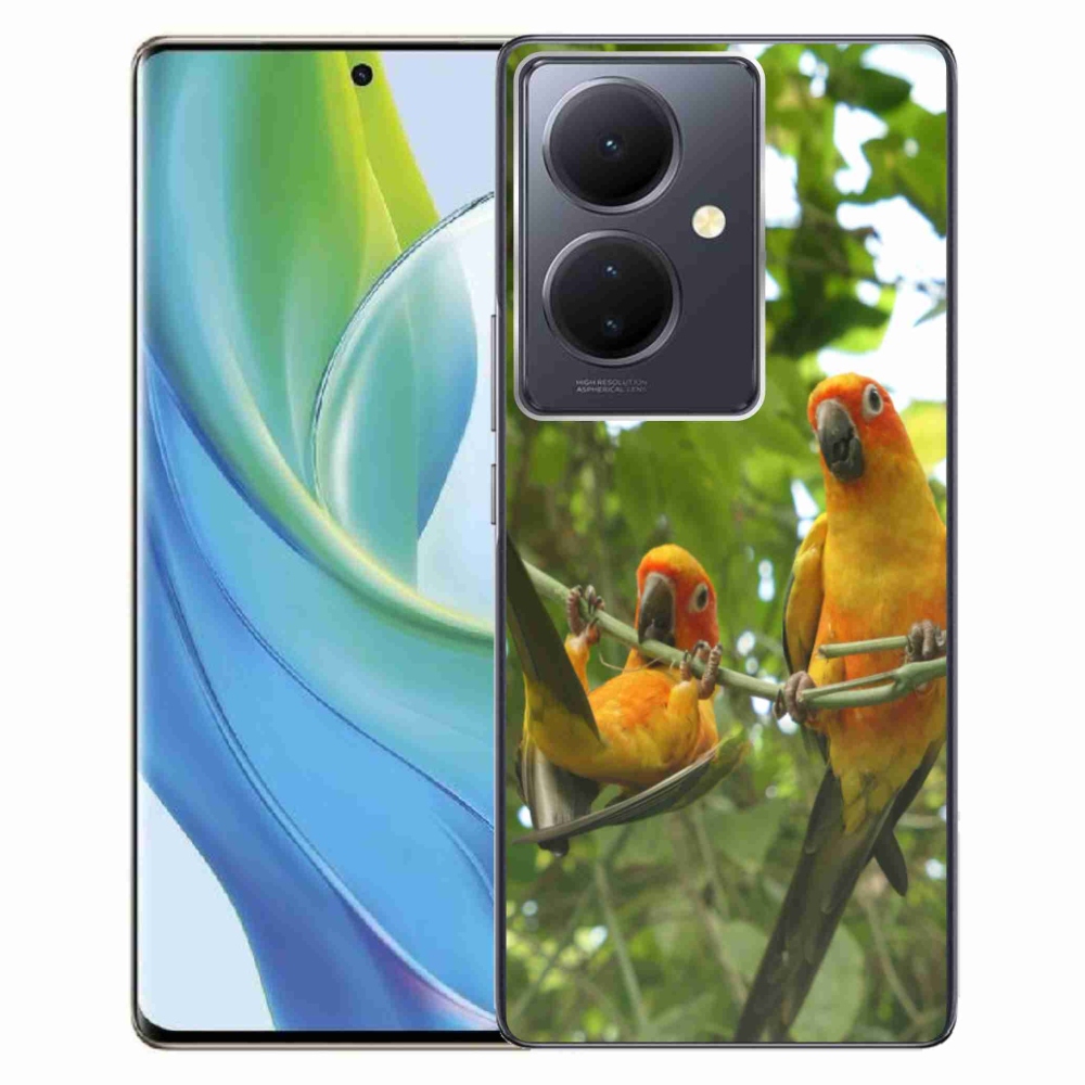 Gélový kryt mmCase na Vivo V29 Lite 5G - papagáje aratingy