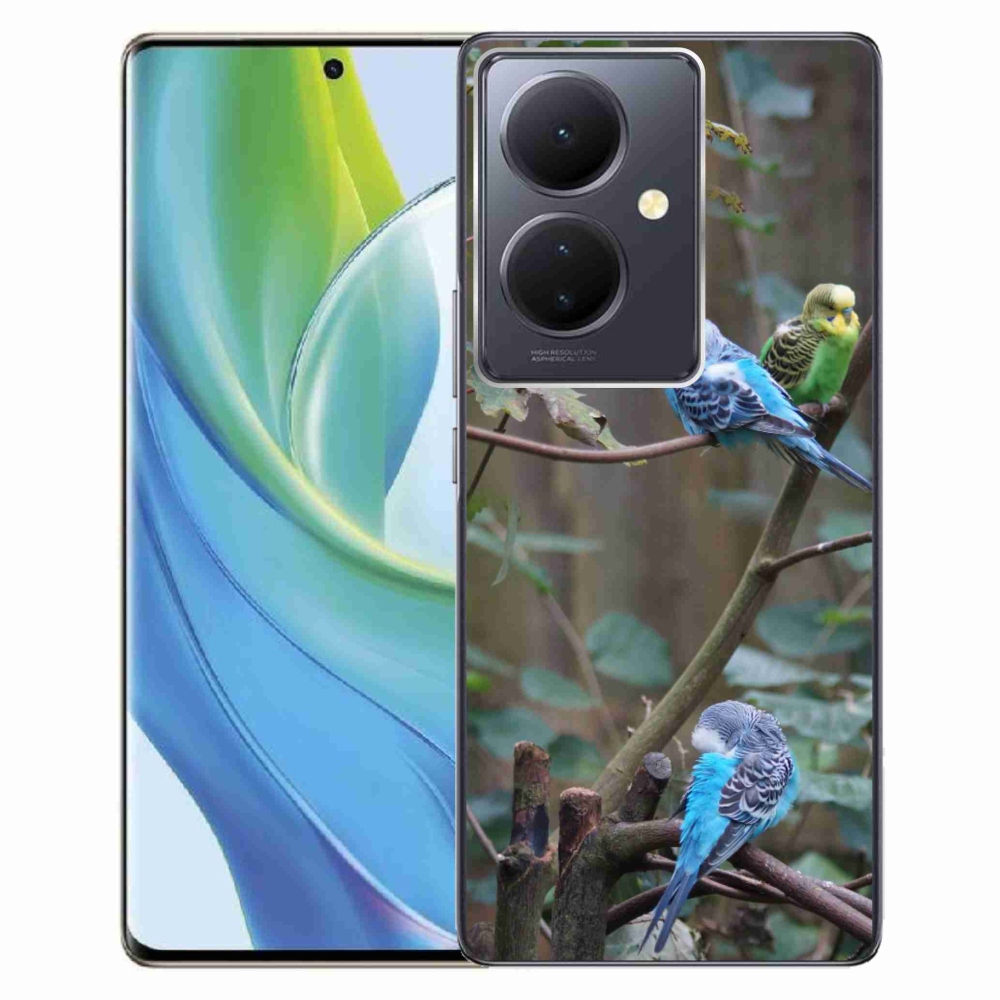 Gélový kryt mmCase na Vivo V29 Lite 5G - papagáje na vetve