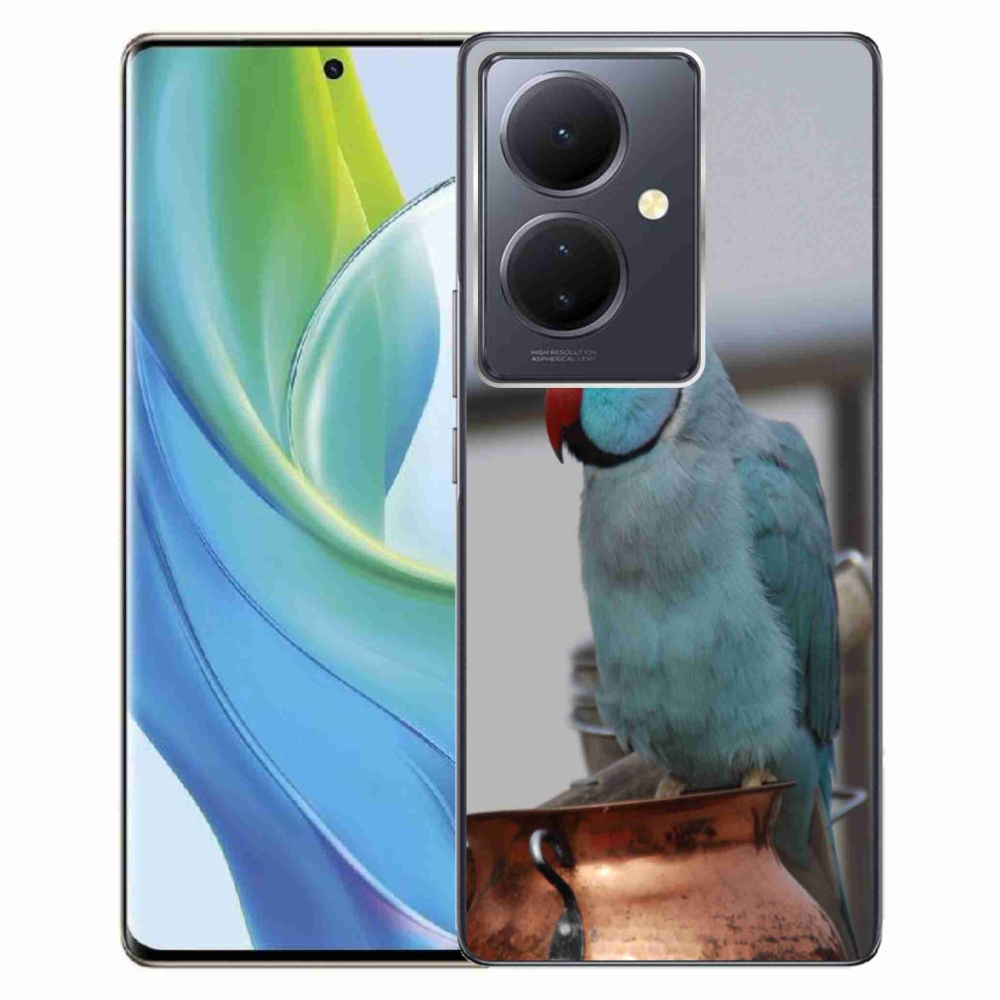 Gélový kryt mmCase na Vivo V29 Lite 5G - papagáj alexander modrý