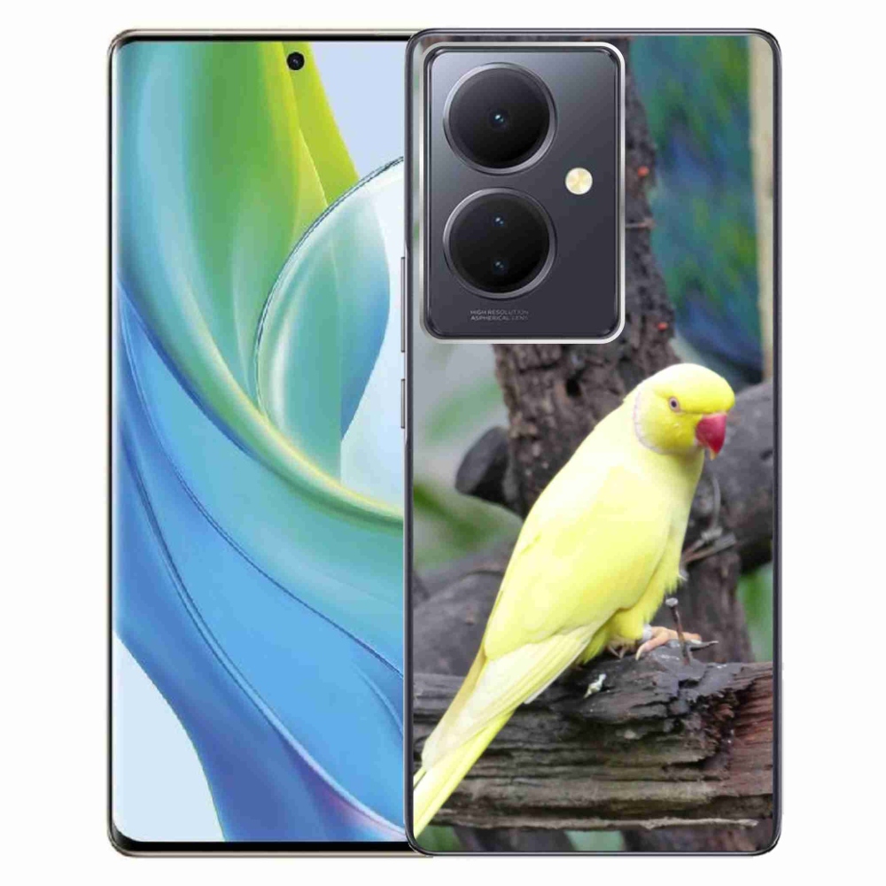 Gélový kryt mmCase na Vivo V29 Lite 5G - papagáj alexander žltý