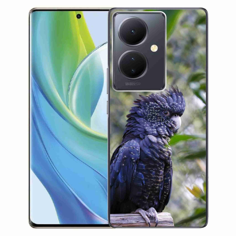 Gélový kryt mmCase na Vivo V29 Lite 5G - papagáj kakadu čierny