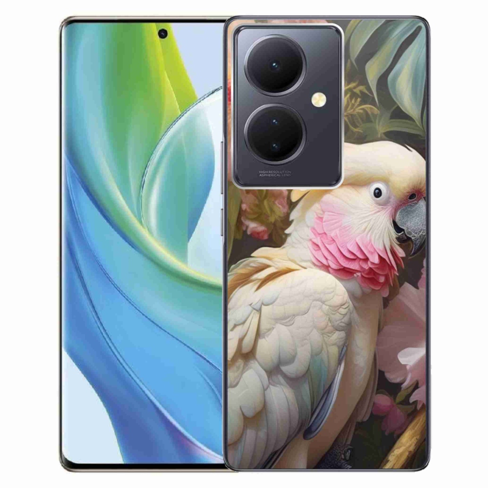 Gélový kryt mmCase na Vivo V29 Lite 5G - papagáj kakadu ružový 2