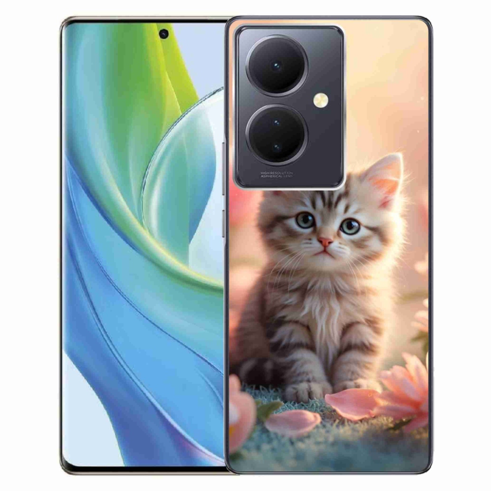 Gélový kryt mmCase na Vivo V29 Lite 5G - roztomilé mačiatko 8
