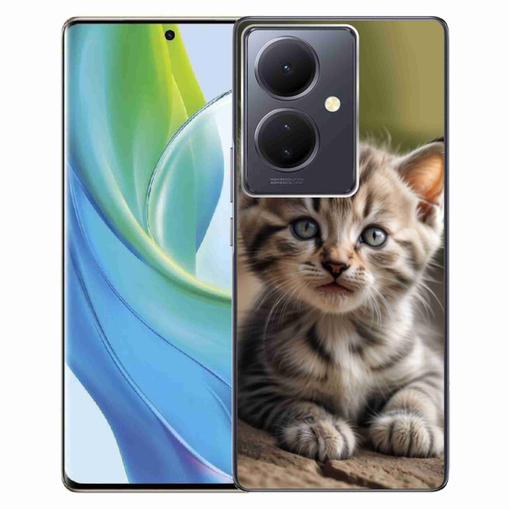 Gélový kryt mmCase na Vivo V29 Lite 5G - roztomilé mačiatko 9