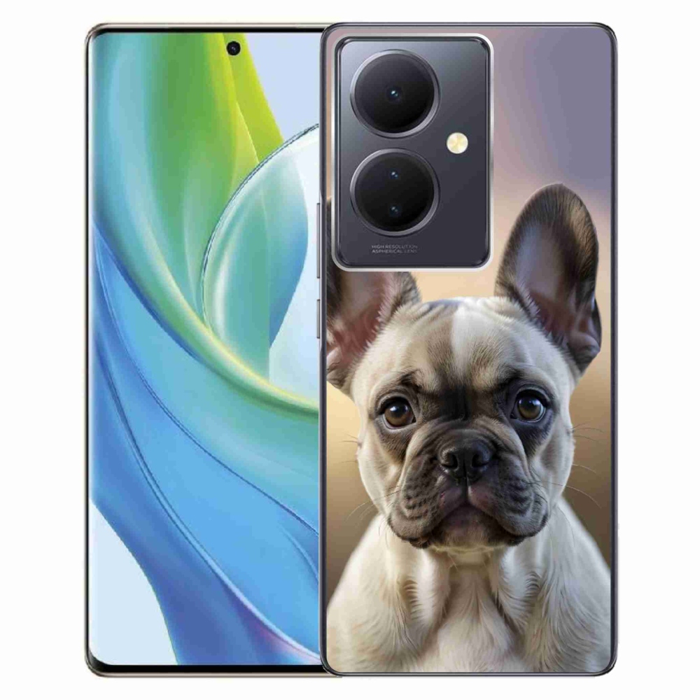 Gélový kryt mmCase na Vivo V29 Lite 5G - roztomilý francúzsky buldoček