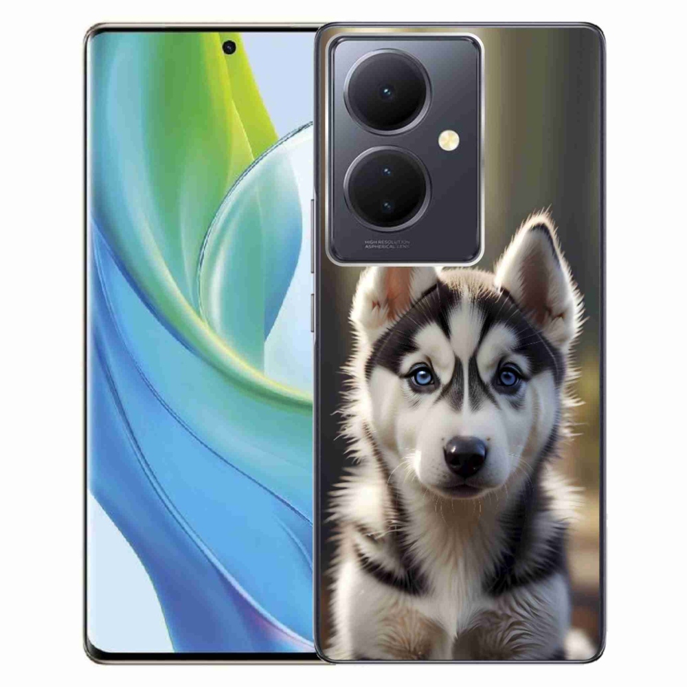 Gélový kryt mmCase na Vivo V29 Lite 5G - roztomilý sibírsky husky