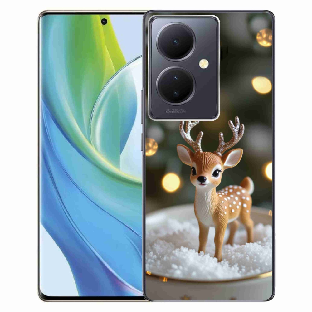 Gélový kryt mmCase na Vivo V29 Lite 5G - roztomilý vianočný jeleň